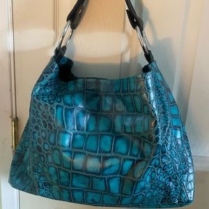 Lynn Tellerico Green Leather Shoulder Bag